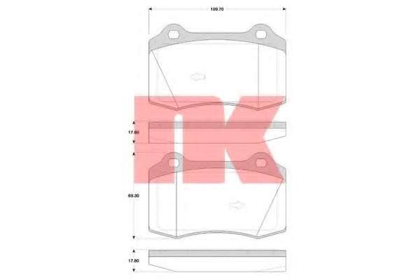 Комплект тормозных колодок, дисковый тормоз