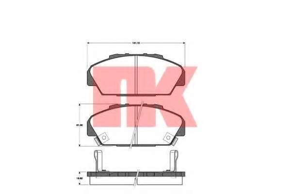 Комплект тормозных колодок, дисковый тормоз