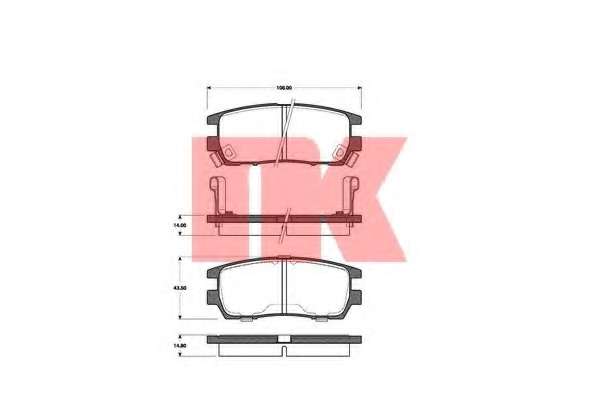 Комплект тормозных колодок, дисковый тормоз