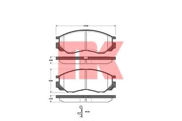 Комплект тормозных колодок, дисковый тормоз