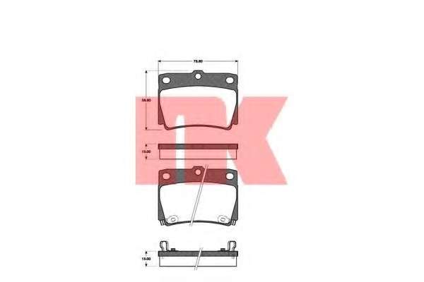Комплект тормозных колодок, дисковый тормоз