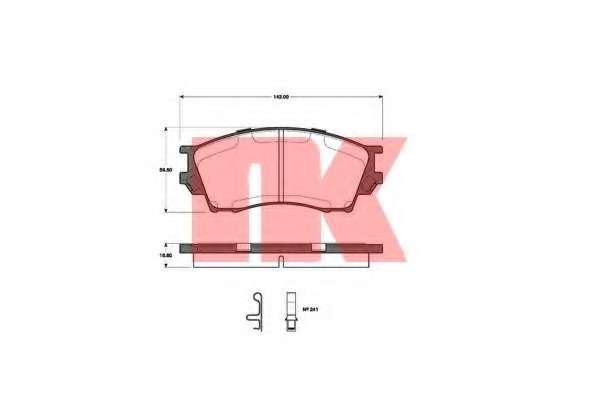 Комплект тормозных колодок, дисковый тормоз