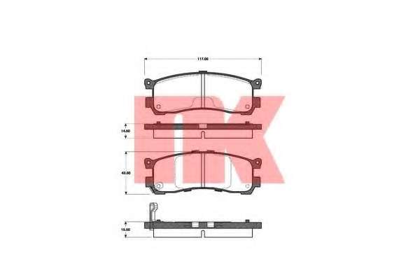 Комплект тормозных колодок, дисковый тормоз