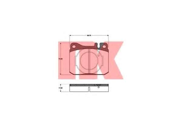 Колодки гальмівні Mercedes 123/126 2.0-3.0 79-85 17,