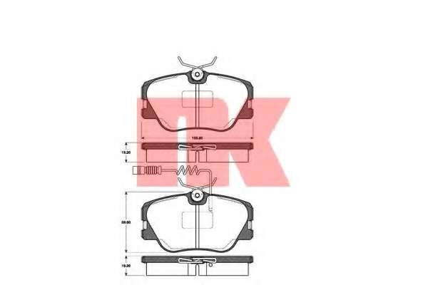 Комплект тормозных колодок, дисковый тормоз