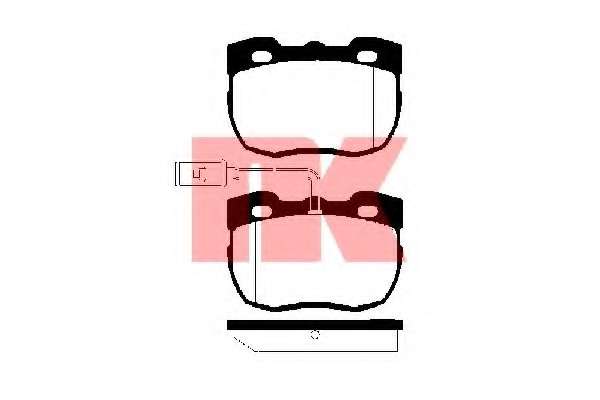 Комплект тормозных колодок, дисковый тормоз