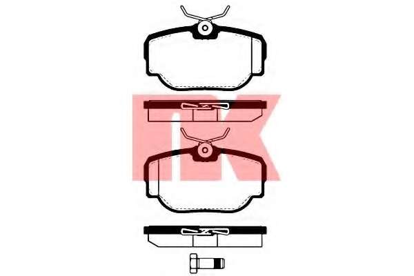 Комплект тормозных колодок, дисковый тормоз