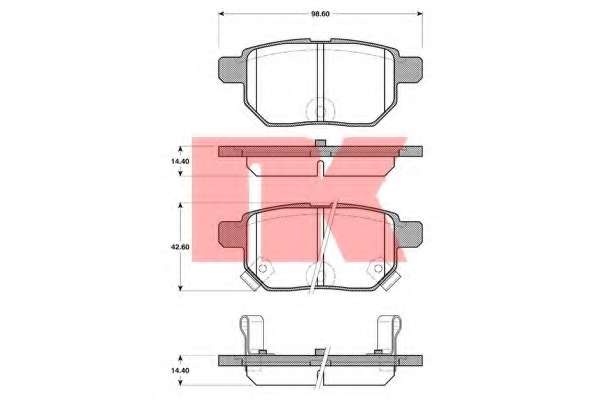 Комплект тормозных колодок, дисковый тормоз