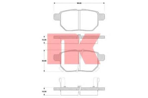 Комплект тормозных колодок, дисковый тормоз