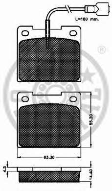 Комплект тормозных колодок, дисковый тормоз