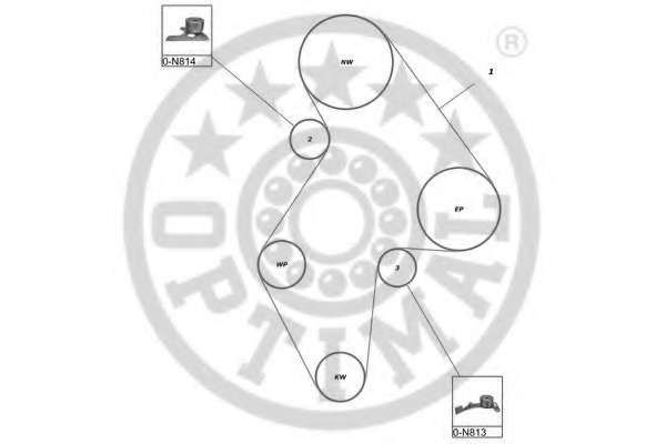 Комплект ременя ГРМ