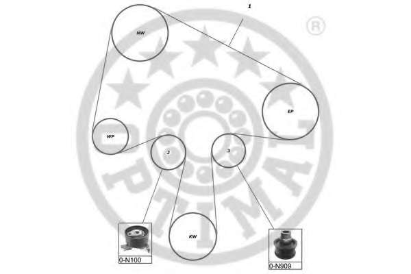 Комплект ременя ГРМ