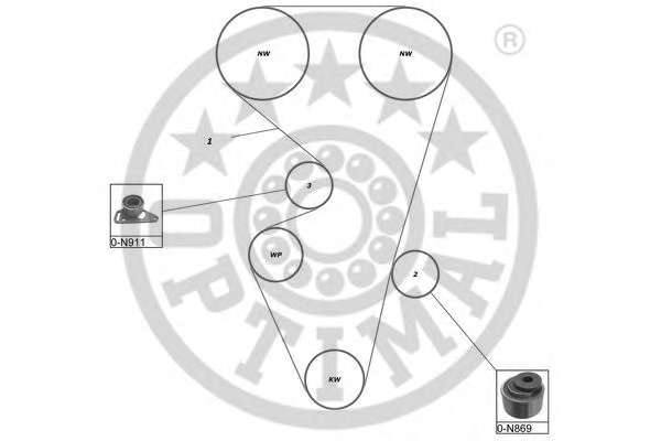 Комплект ремня ГРМ