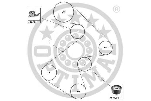 Комплект ремня ГРМ