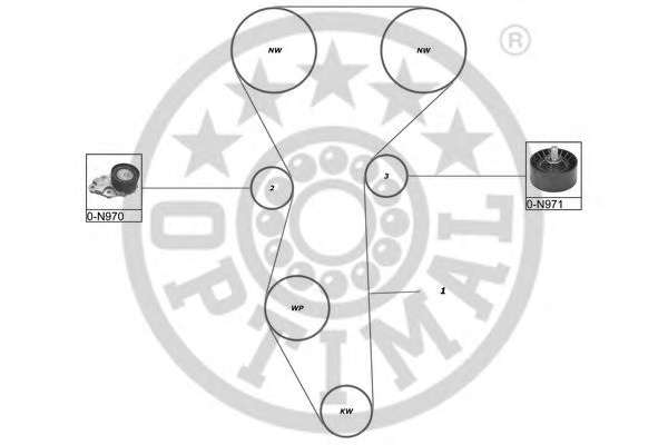Комплект ременя ГРМ
