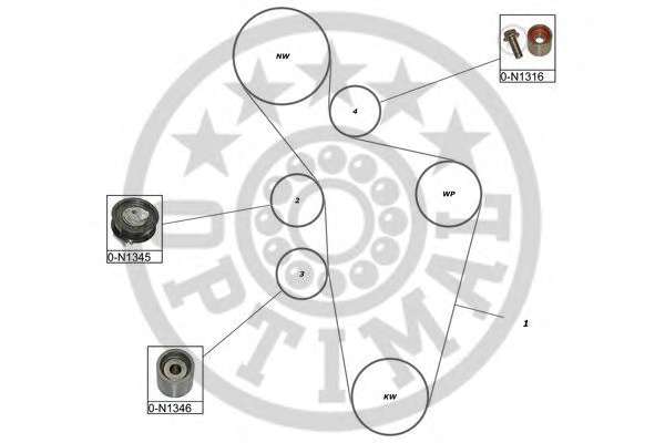 Комплект ремня ГРМ