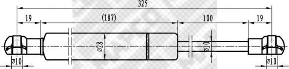 Газовая пружина, крышка багажник