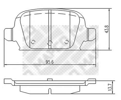 Комплект тормозных колодок, дисковый тормоз