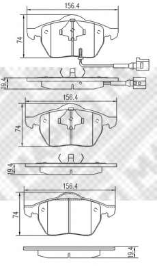 Комплект тормозных колодок, дисковый тормоз