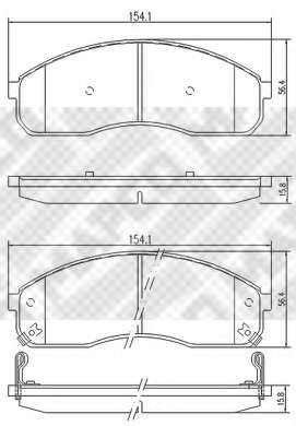 Комплект тормозных колодок, дисковый тормоз