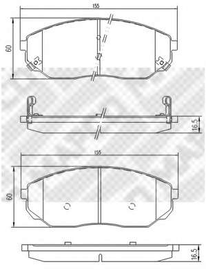 Комплект тормозных колодок, дисковый тормоз