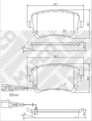 Комплект тормозных колодок, дисковый тормоз