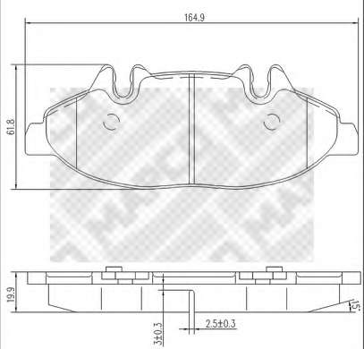 Комплект тормозных колодок, дисковый тормоз