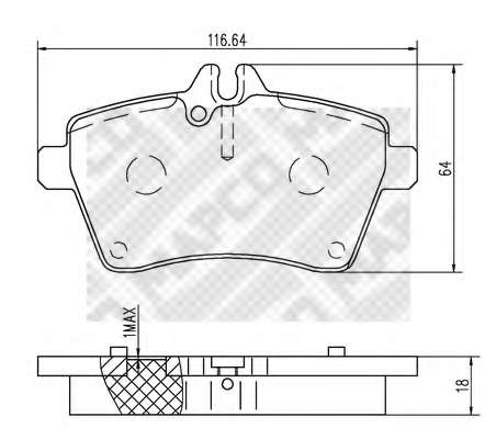 Комплект тормозных колодок, дисковый тормоз
