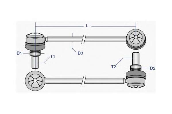 MOOG, BM-LS-0434, Стійка стабілізатора передн лів/прав 270mm AUDI 80 B3, 80 B4, 90 B3, CABRIOLET B3, COUPE B3  BMW 3 (E46), Z4 (E85), Z4 (E86) 1.4-3.2 06.86-