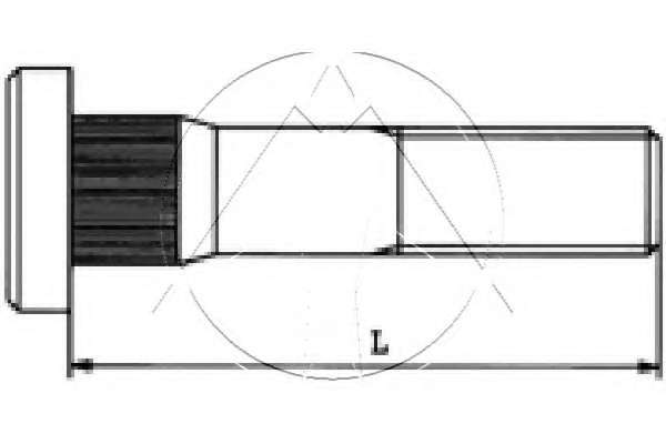 Болт кріплення колеса