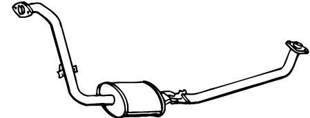 Средний глушитель выхлопных газов