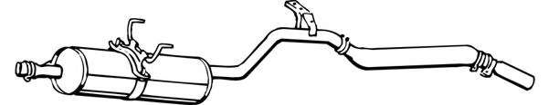 Средний глушитель выхлопных газов