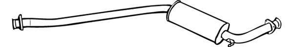 Средний глушитель выхлопных газов