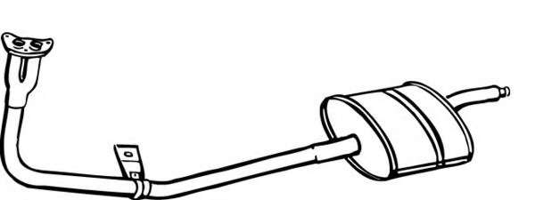 Средний глушитель выхлопных газов