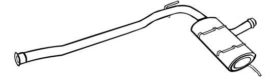 Средний глушитель выхлопных газов