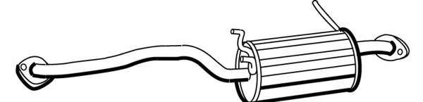 Средний глушитель выхлопных газов