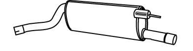 Глушитель выхлопных газов конечный