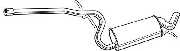 Средний глушитель выхлопных газов