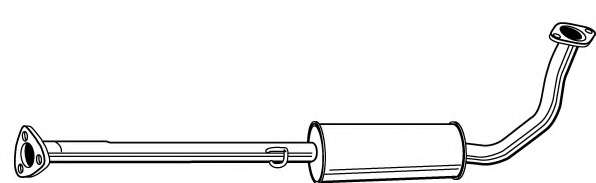 Средний глушитель выхлопных газов