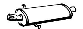 Средний глушитель выхлопных газов