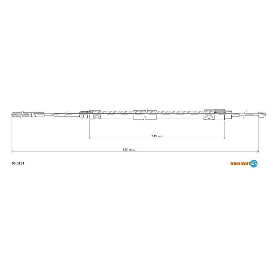 ADRIAUTO BMW трос ручного гальма лів. E46 316-320